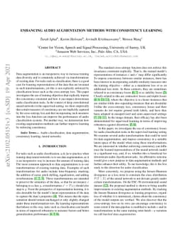 Enhancing Audio Augmentation Methods with Consistency Learning