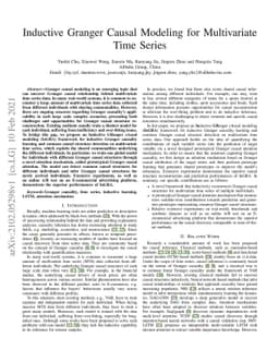 Inductive Granger Causal Modeling for Multivariate Time Series