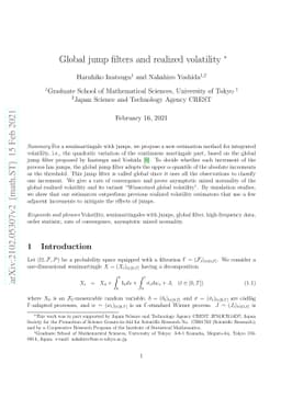 Global jump filters and realized volatility