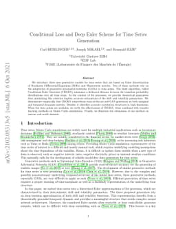 Conditional Loss and Deep Euler Scheme for Time Series Generation