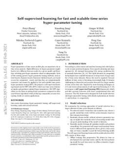 Self-supervised learning for fast and scalable time series
  hyper-parameter tuning