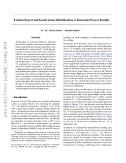 Lenient Regret and Good-Action Identification in Gaussian Process
  Bandits