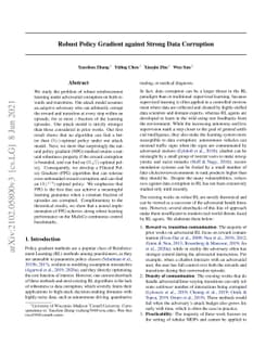 Robust Policy Gradient against Strong Data Corruption