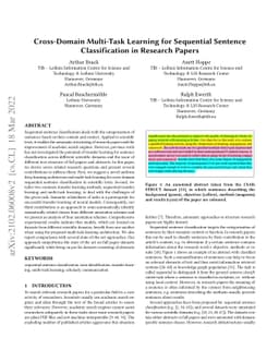 Cross-Domain Multi-Task Learning for Sequential Sentence Classification
  in Research Papers