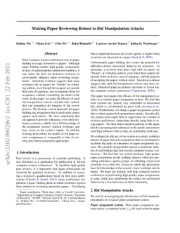 Making Paper Reviewing Robust to Bid Manipulation Attacks