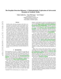 The Deepfake Detection Dilemma: A Multistakeholder Exploration of
  Adversarial Dynamics in Synthetic Media