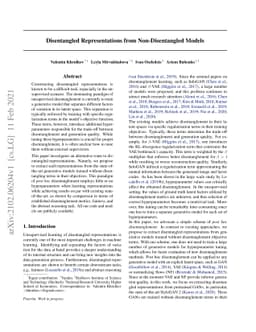 Disentangled Representations from Non-Disentangled Models