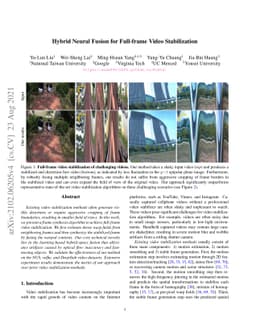 Hybrid Neural Fusion for Full-frame Video Stabilization