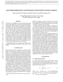 Joint Dereverberation and Separation with Iterative Source Steering