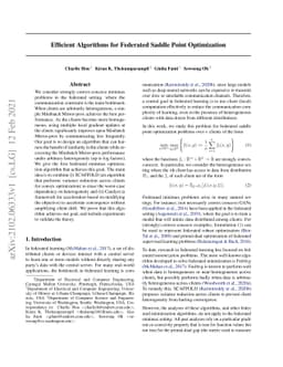 Efficient Algorithms for Federated Saddle Point Optimization