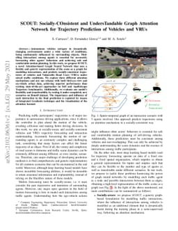 SCOUT: Socially-COnsistent and UndersTandable Graph Attention Network
  for Trajectory Prediction of Vehicles and VRUs