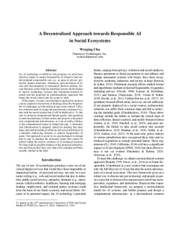 A Decentralized Approach towards Responsible AI in Social Ecosystems