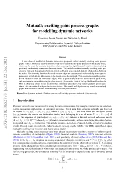 Mutually exciting point process graphs for modelling dynamic networks