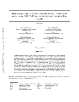 Hybrid quantum convolutional neural networks model for COVID-19
  prediction using chest X-Ray images