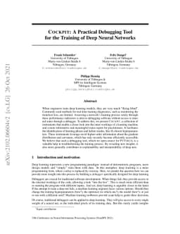Cockpit: A Practical Debugging Tool for the Training of Deep Neural
  Networks