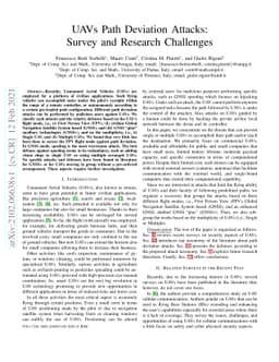 UAVs Path Deviation Attacks: Survey and Research Challenges