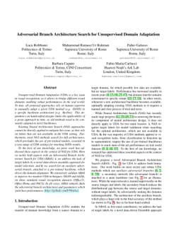 Adversarial Branch Architecture Search for Unsupervised Domain
  Adaptation