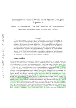 Learning Deep Neural Networks under Agnostic Corrupted Supervision