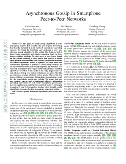 Asynchronous Gossip in Smartphone Peer-to-Peer Networks