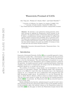 Wasserstein Proximal of GANs