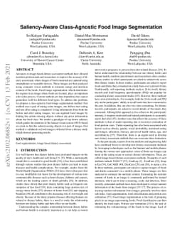 Saliency-Aware Class-Agnostic Food Image Segmentation