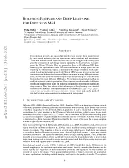 Rotation-Equivariant Deep Learning for Diffusion MRI