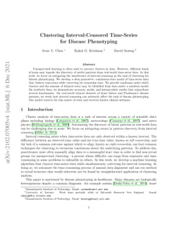 Clustering Interval-Censored Time-Series for Disease Phenotyping