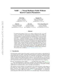 NeRF--: Neural Radiance Fields Without Known Camera Parameters