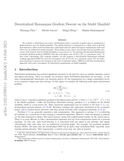 Decentralized Riemannian Gradient Descent on the Stiefel Manifold