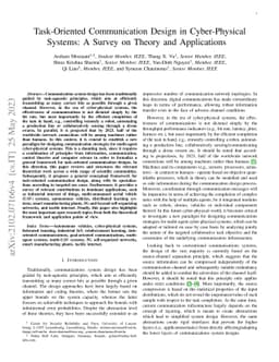 Task-oriented Communication Design in Cyber-Physical Systems: A Survey
  on Theory and Applications