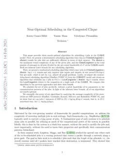 Near-Optimal Scheduling in the Congested Clique
