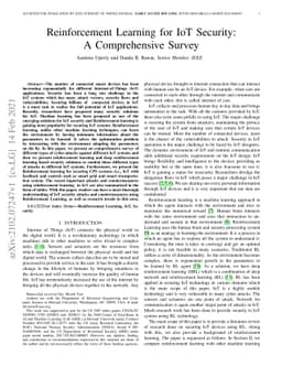 Reinforcement Learning for IoT Security: A Comprehensive Survey