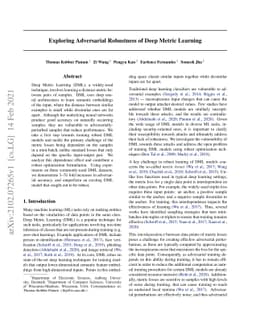 Exploring Adversarial Robustness of Deep Metric Learning