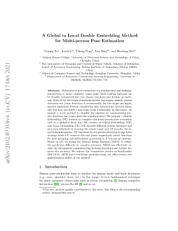 A Global to Local Double Embedding Method for Multi-person Pose
  Estimation