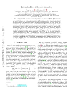 Information flows of diverse autoencoders