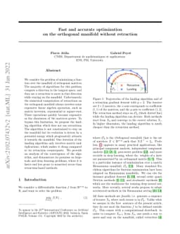 Fast and accurate optimization on the orthogonal manifold without
  retraction