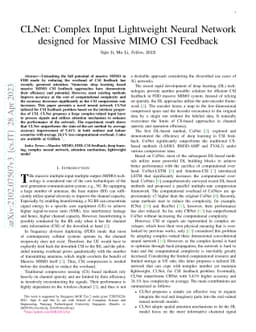 CLNet: Complex Input Lightweight Neural Network designed for Massive
  MIMO CSI Feedback