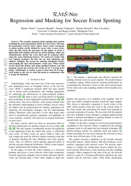 RMS-Net: Regression and Masking for Soccer Event Spotting