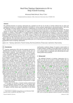 Real-Time Topology Optimization in 3D via Deep Transfer Learning