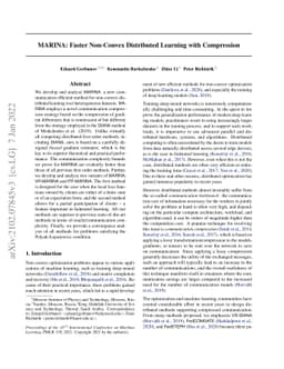 MARINA: Faster Non-Convex Distributed Learning with Compression