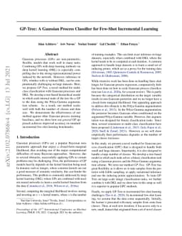 GP-Tree: A Gaussian Process Classifier for Few-Shot Incremental Learning