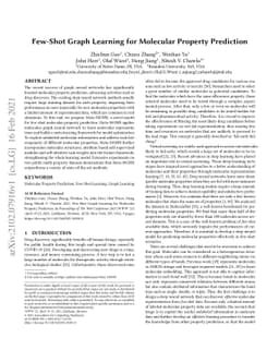 Few-Shot Graph Learning for Molecular Property Prediction