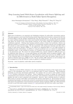 Deep Learning based Multi-Source Localization with Source Splitting and
  its Effectiveness in Multi-Talker Speech Recognition