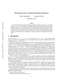 Distribution-Free Conditional Median Inference