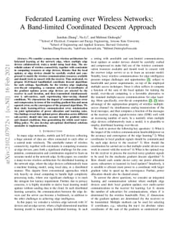 Federated Learning over Wireless Networks: A Band-limited Coordinated
  Descent Approach