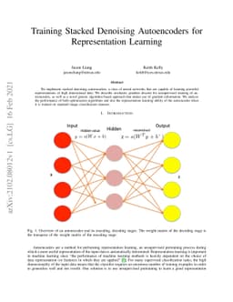 Training Stacked Denoising Autoencoders for Representation Learning