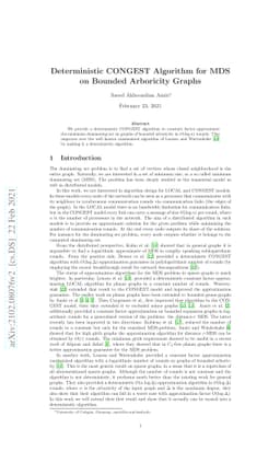 Deterministic CONGEST Algorithm for MDS on Bounded Arboricity Graphs
