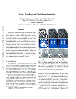 Restore from Restored: Single-image Inpainting
