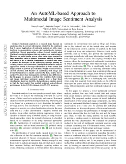 An AutoML-based Approach to Multimodal Image Sentiment Analysis