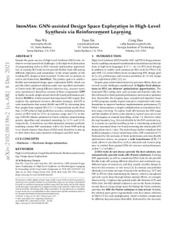 IronMan: GNN-assisted Design Space Exploration in High-Level Synthesis
  via Reinforcement Learning